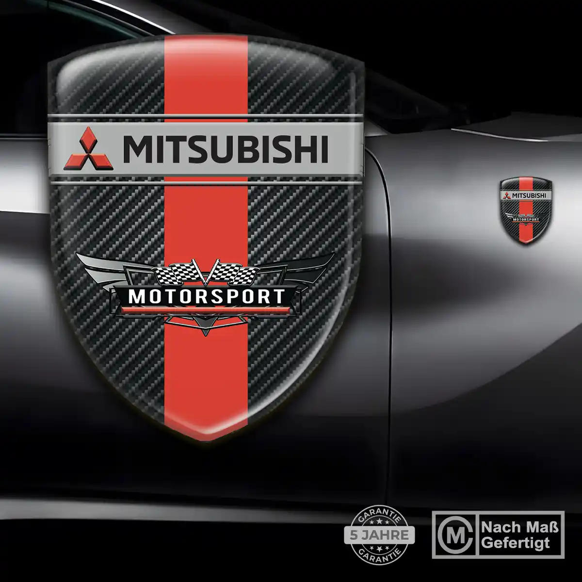 Mitsubishi Aufkleber 3D Gel Silikon Limitierte Auflage