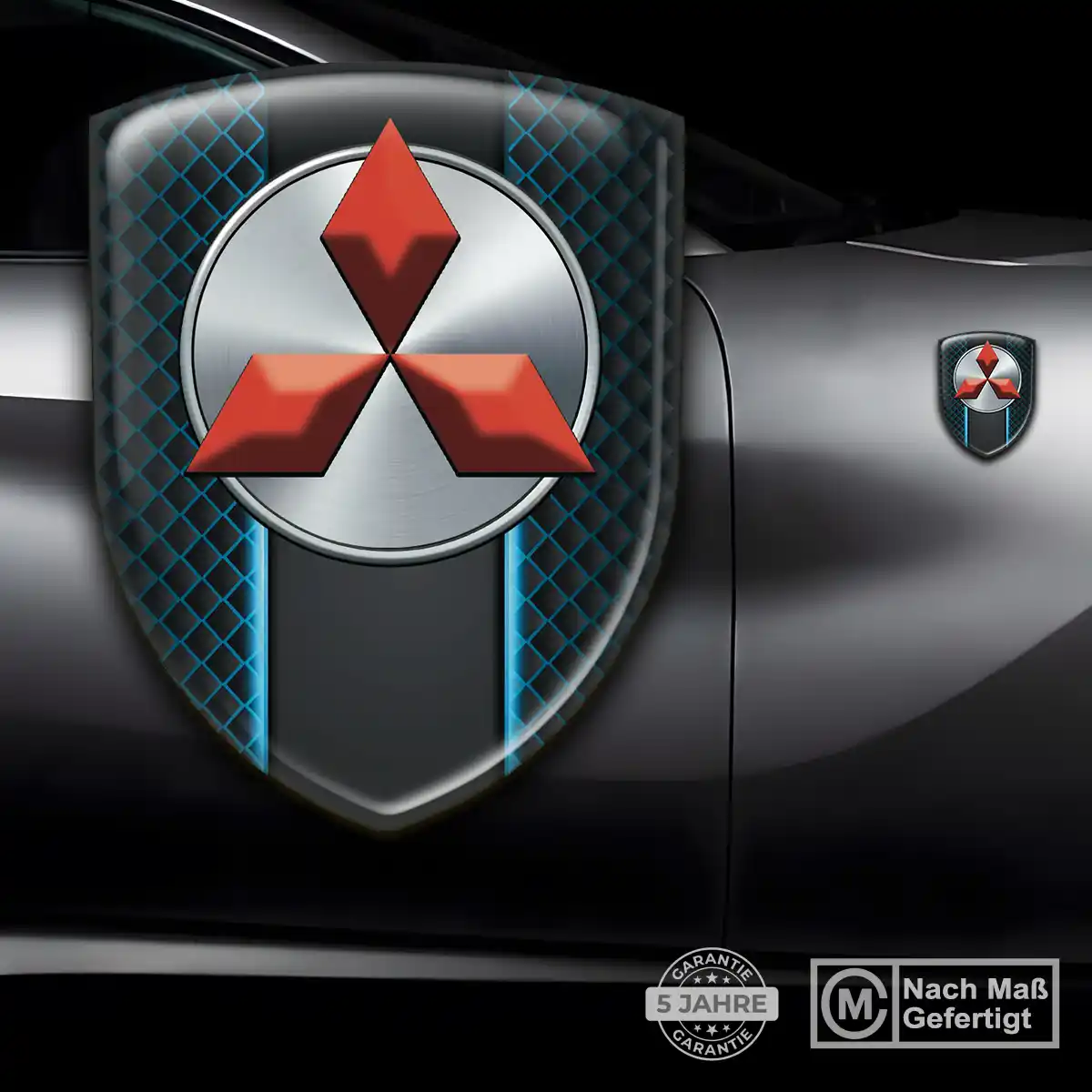 Mitsubishi Aufkleber 3D Gel Silikon Premium-Edition