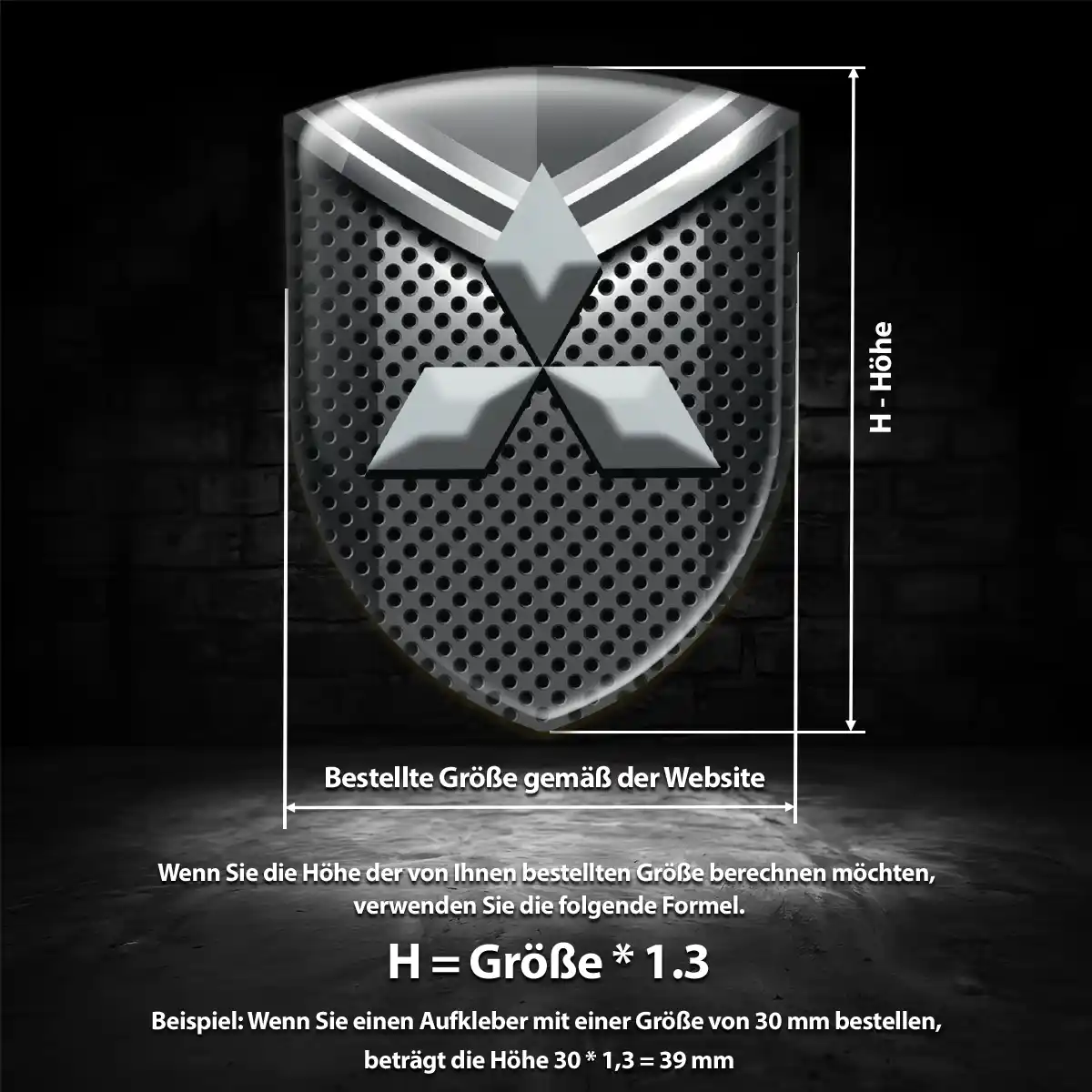 Mitsubishi Aufkleber 3D Gel Wappen Auto Hohe Qualität