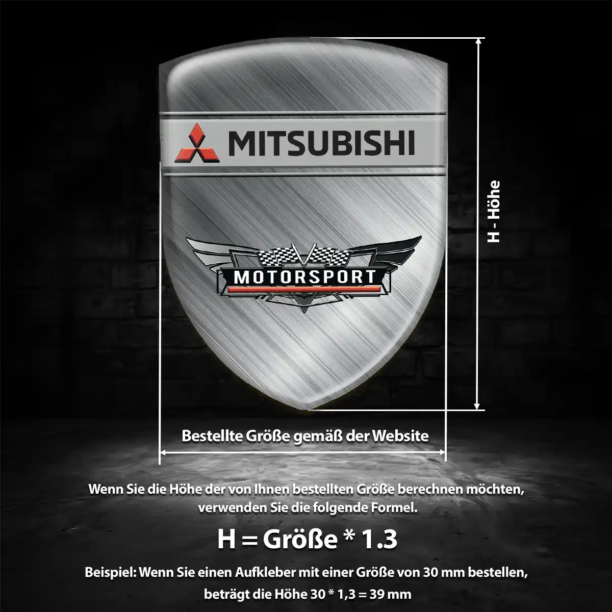 Mitsubishi Aufkleber 3D Gel Wappen Auto Interieurdesign