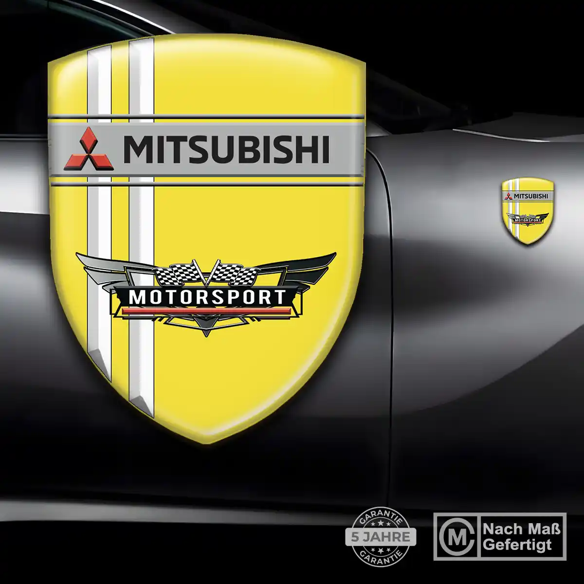 Mitsubishi Aufkleber 3D Gel Wappen Auto Limitierte Auflage