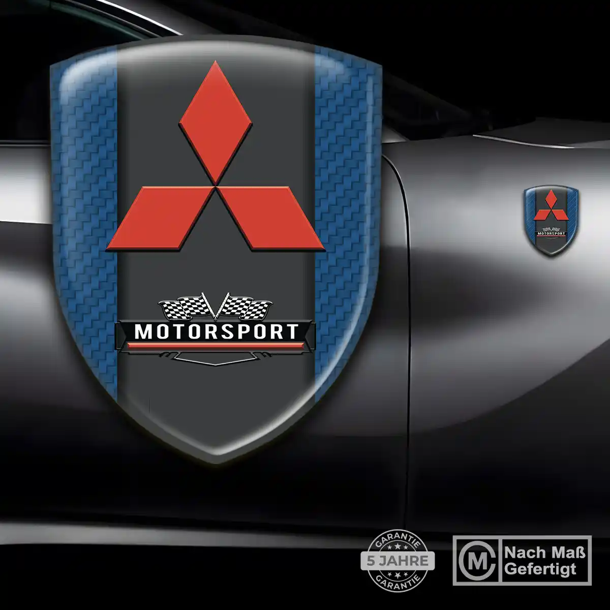 Mitsubishi Aufkleber 3D Gel Wappen Auto Premium-Edition