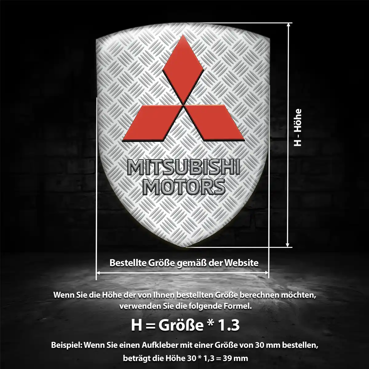 Mitsubishi Aufkleber 3D Gel Wappen Auto Premiumqualität