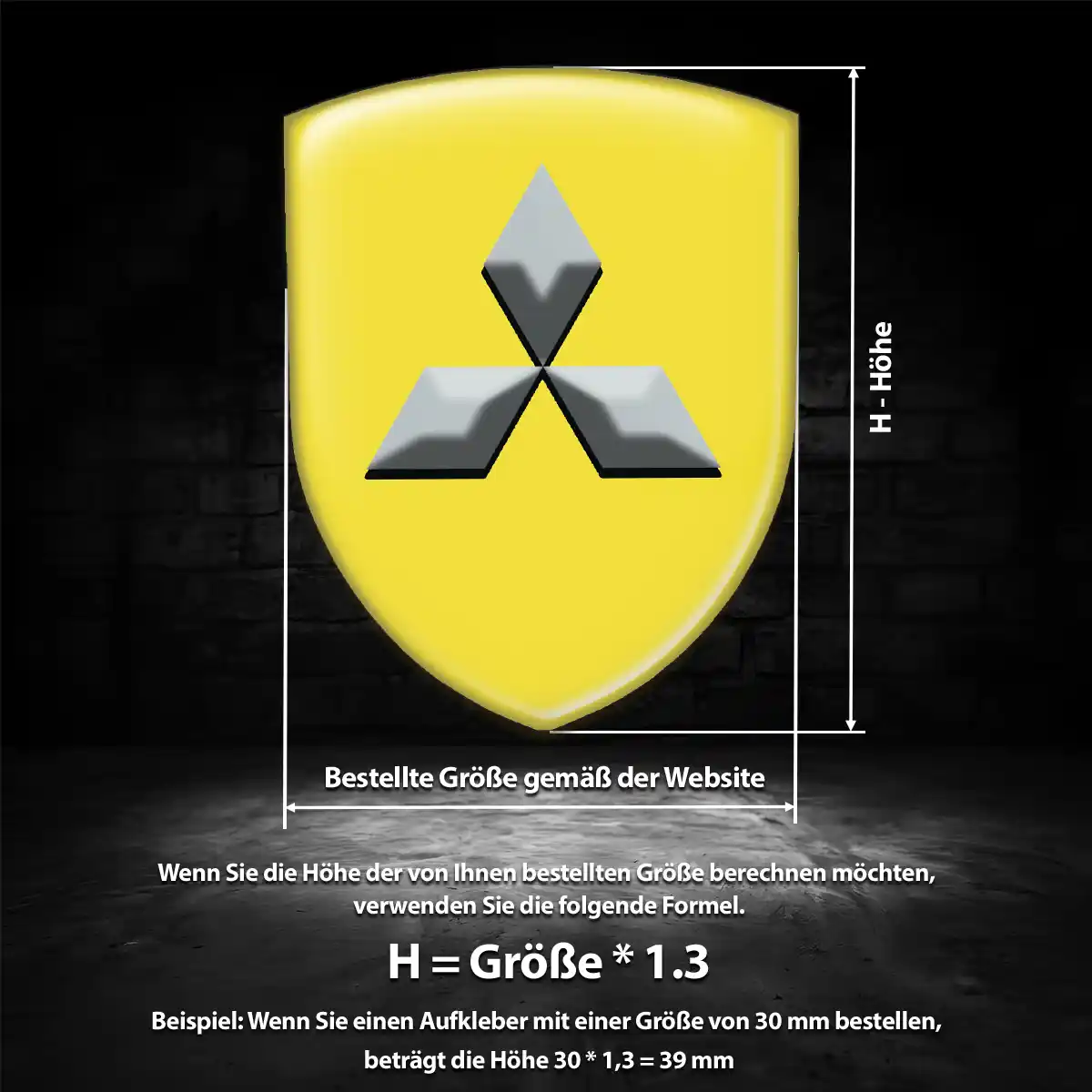 Mitsubishi Aufkleber 3D Gel Wappen Auto Stilvolles Design