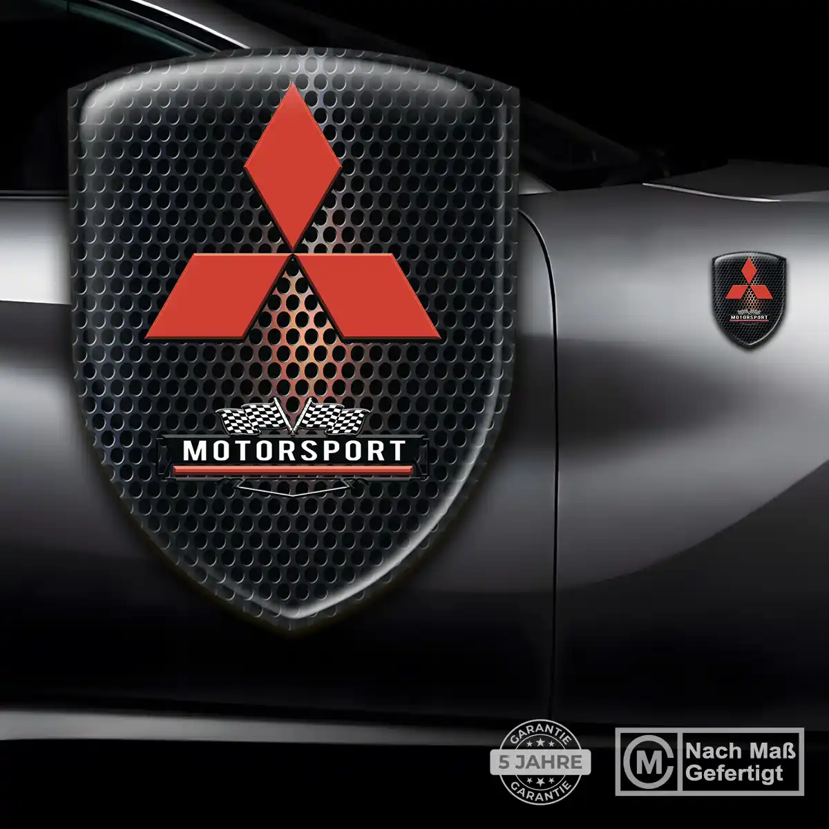 Mitsubishi Aufkleber 3D Gel Wappen Luxus-Edition