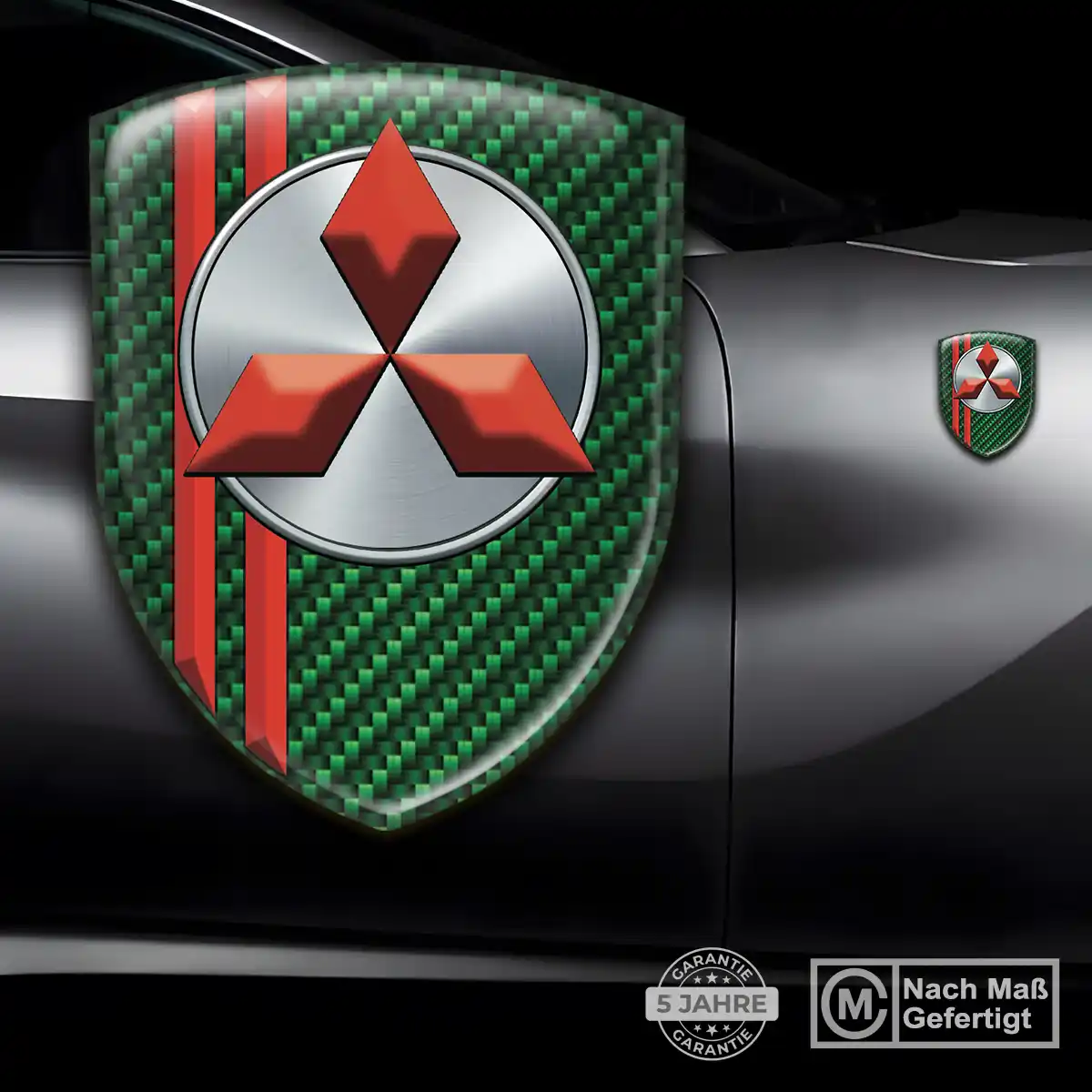 Mitsubishi Aufkleber 3D Gel Wappen Premium-Edition