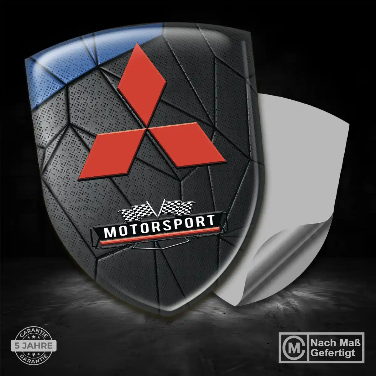 Mitsubishi Aufkleber 3D Gel Wappen Premiumqualität