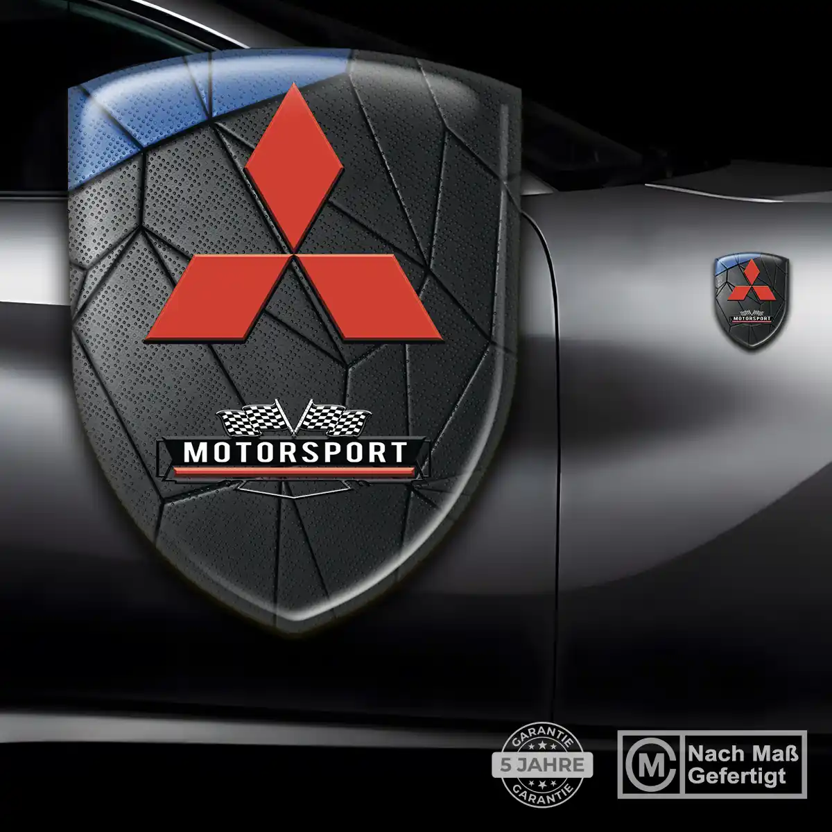 Mitsubishi Aufkleber 3D Gel Wappen Premiumqualität
