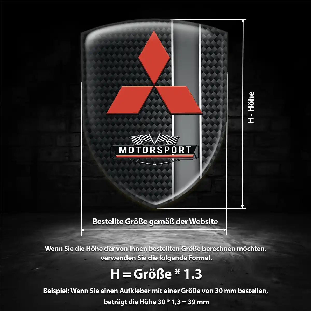 Mitsubishi Aufkleber Auto Hochwertiges Harz