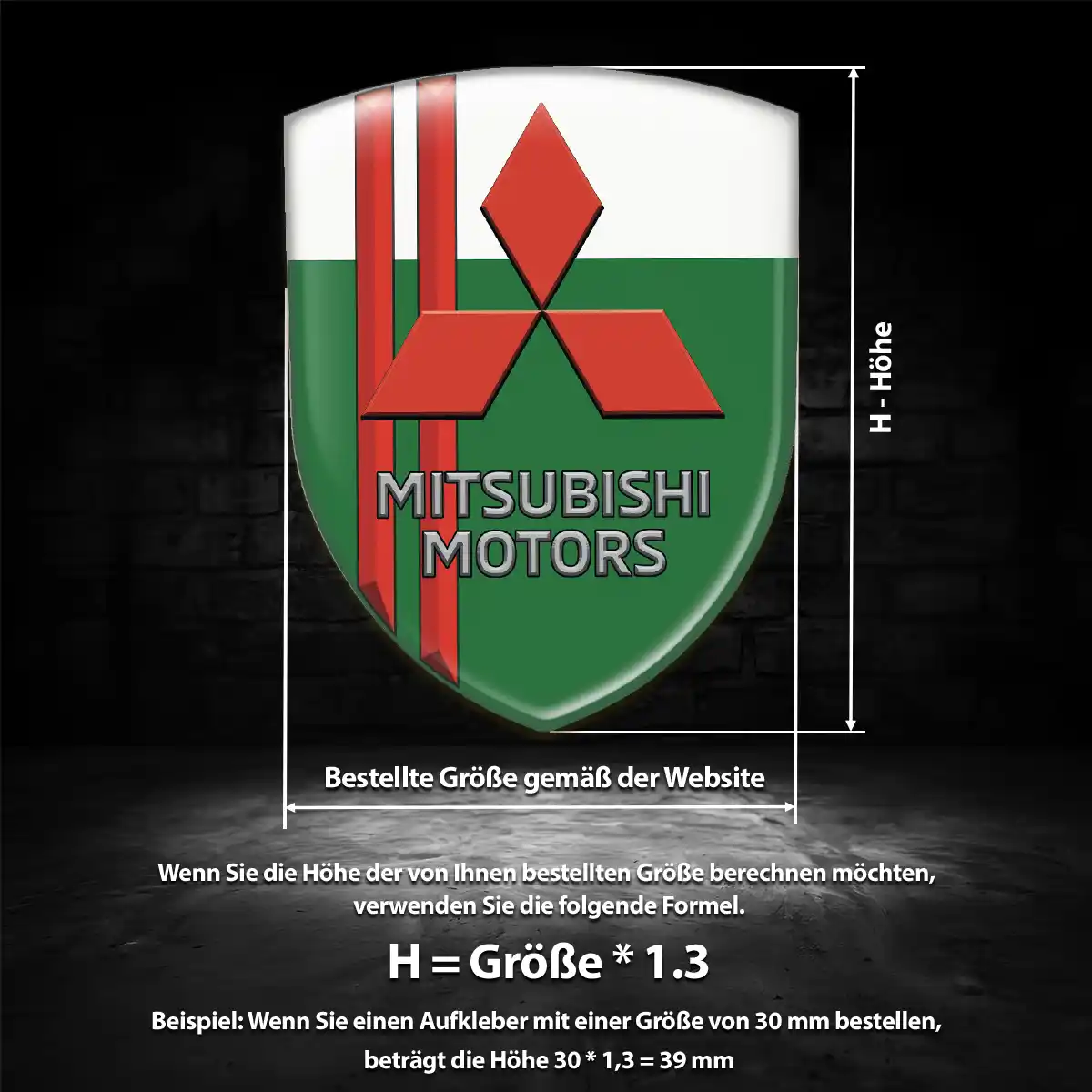 Mitsubishi Aufkleber Auto Stilvolles Design