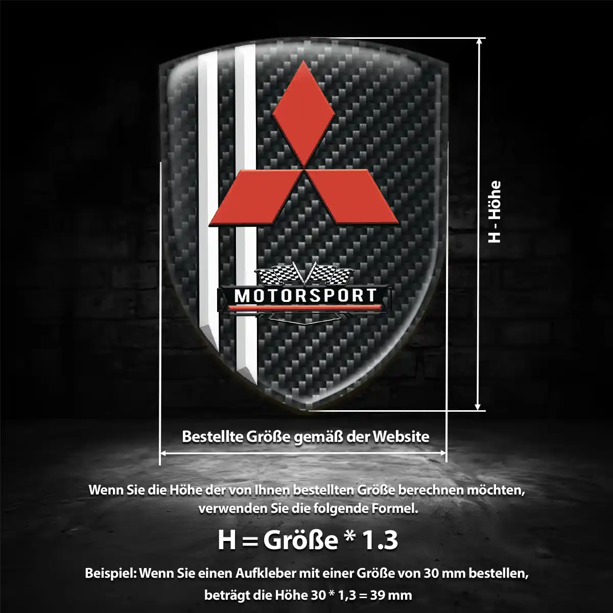 Mitsubishi Aufkleber Emblem Auto Hohe Qualität