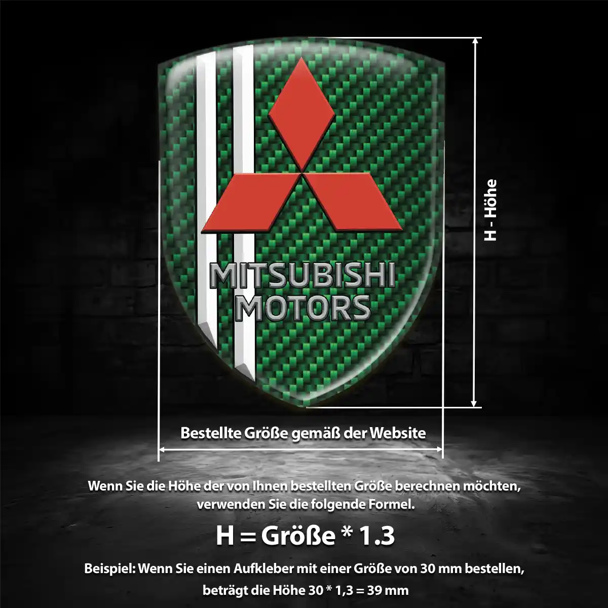 Mitsubishi Aufkleber Emblem Auto Interieurdesign
