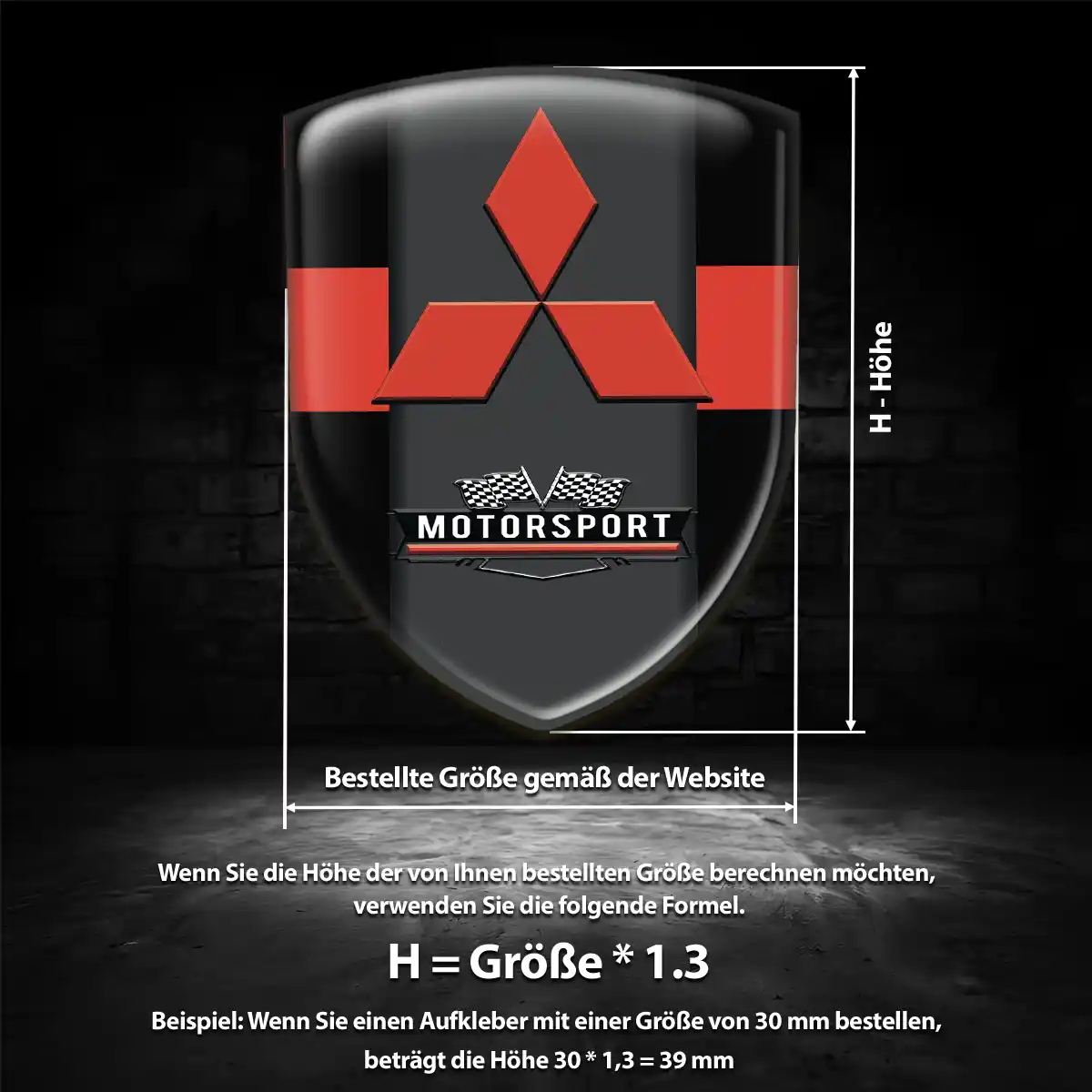 Mitsubishi Aufkleber Emblem Auto Limitierte Auflage