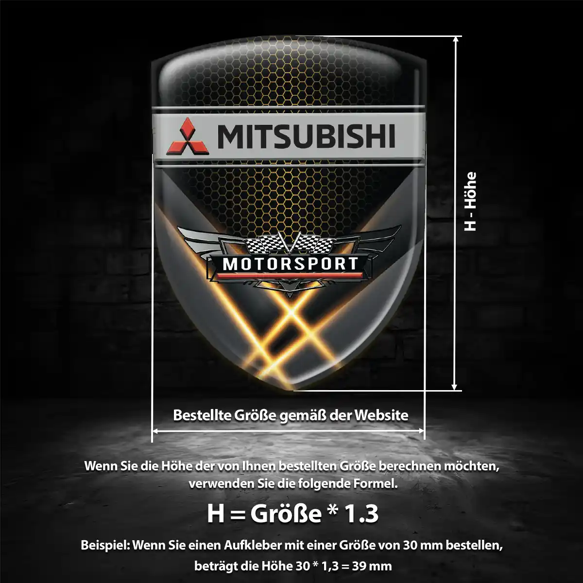 Mitsubishi Aufkleber Emblem Auto Premium-Edition