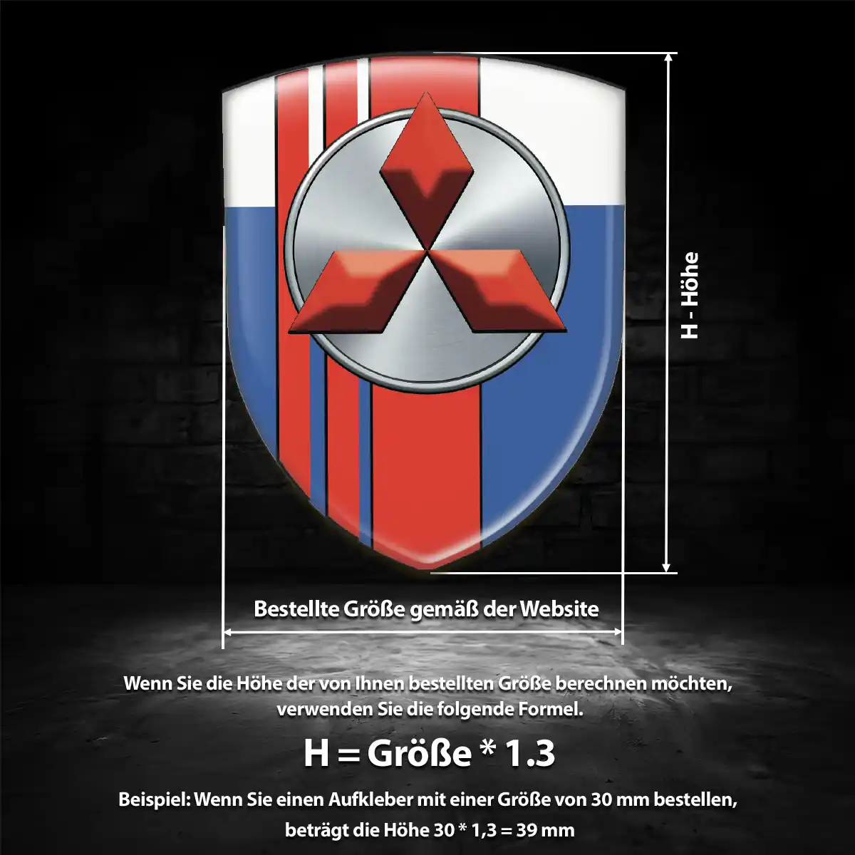 Mitsubishi Aufkleber Emblem Auto Premiumqualität