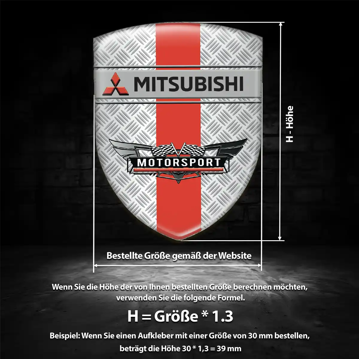 Mitsubishi Aufkleber Emblem Hochwertiges Harz