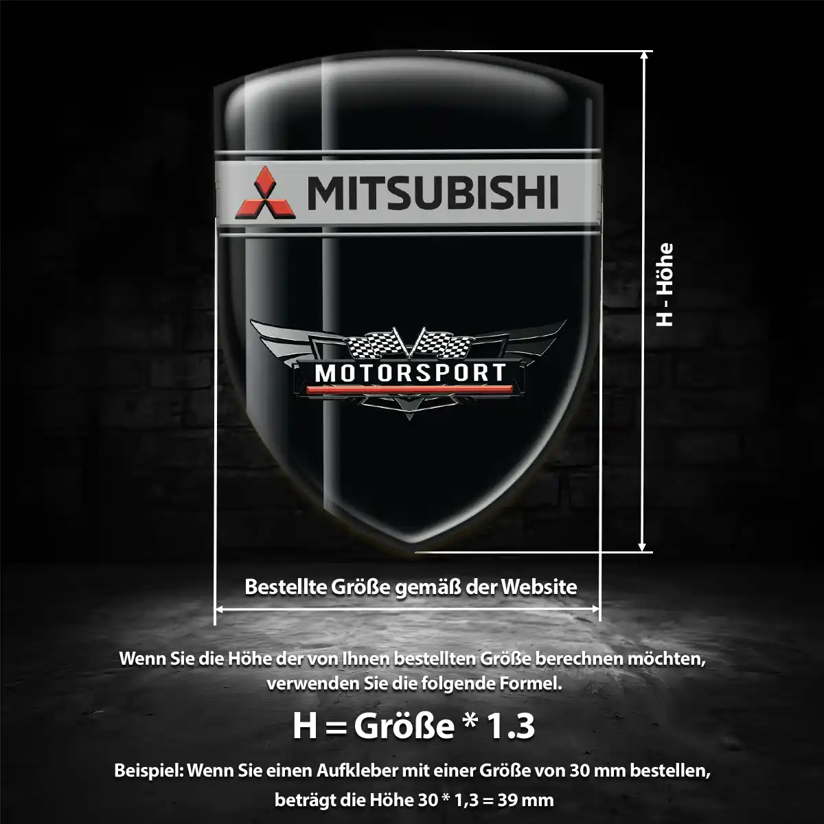 Mitsubishi Aufkleber Emblem Hohe Qualität