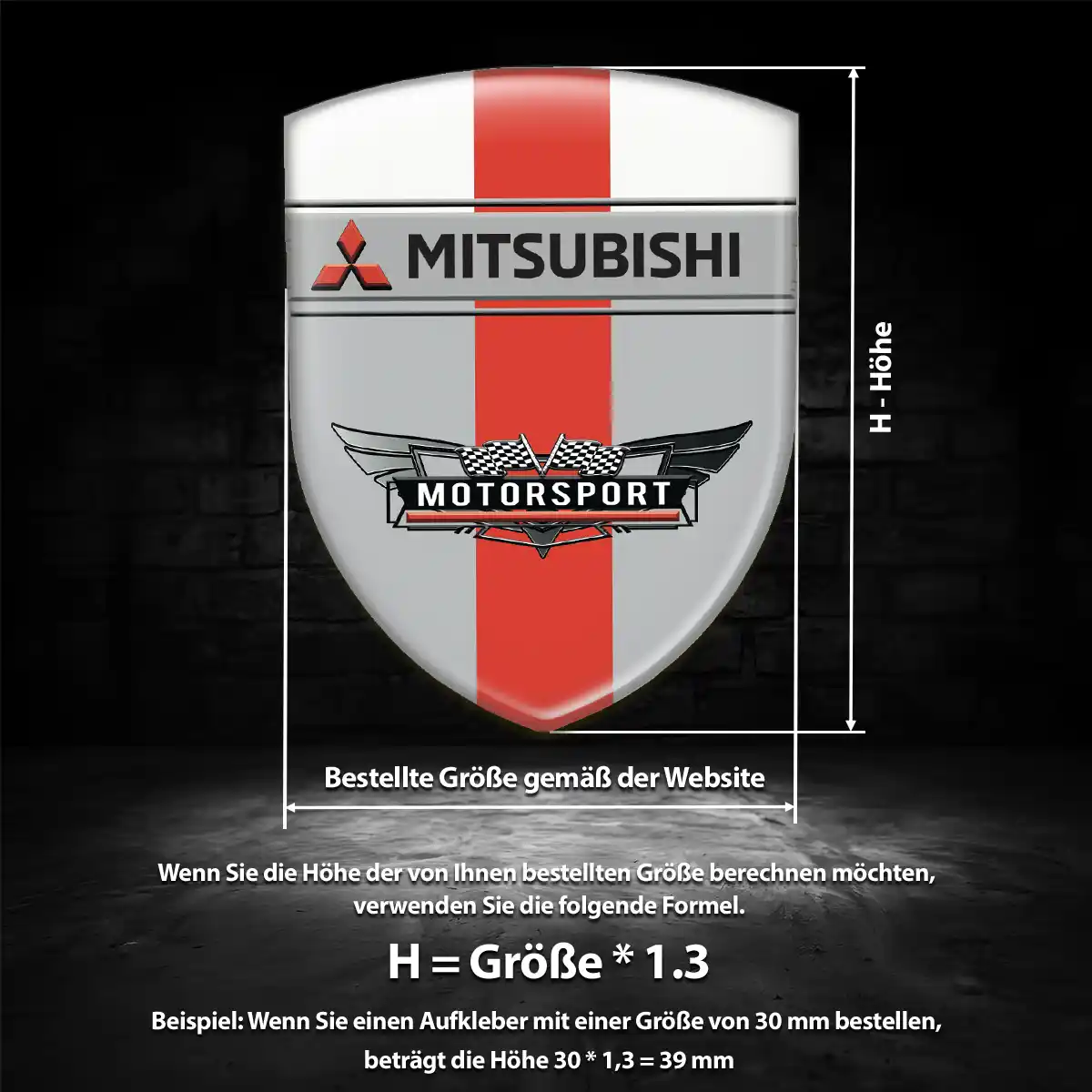 Mitsubishi Aufkleber Emblem Limitierte Auflage