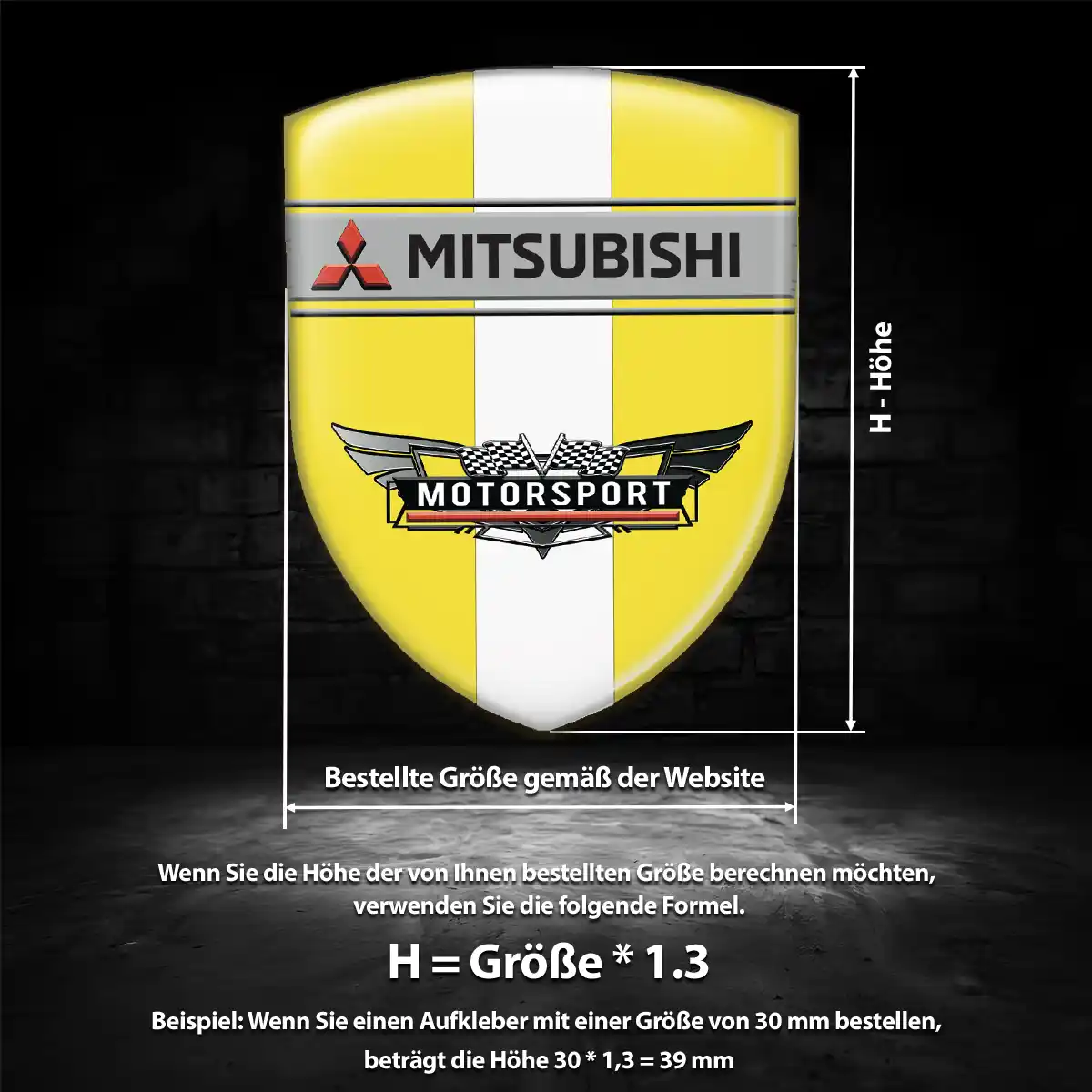 Mitsubishi Aufkleber Emblem Wappen Auto Interieurdesign