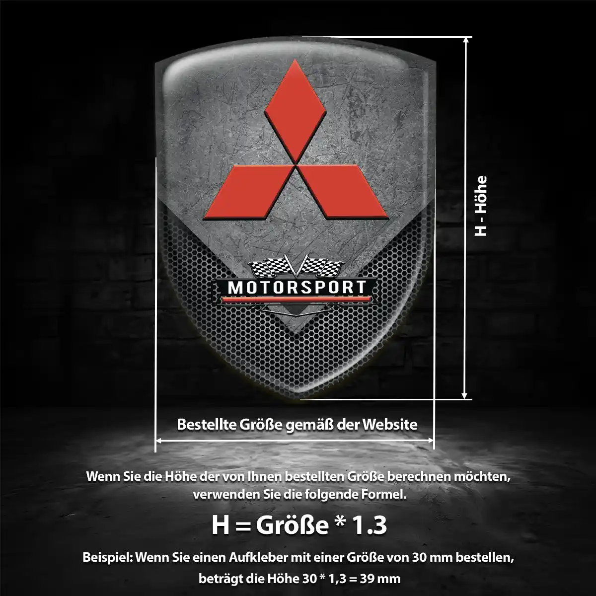 Mitsubishi Aufkleber Emblem Wappen Auto Premiumqualität