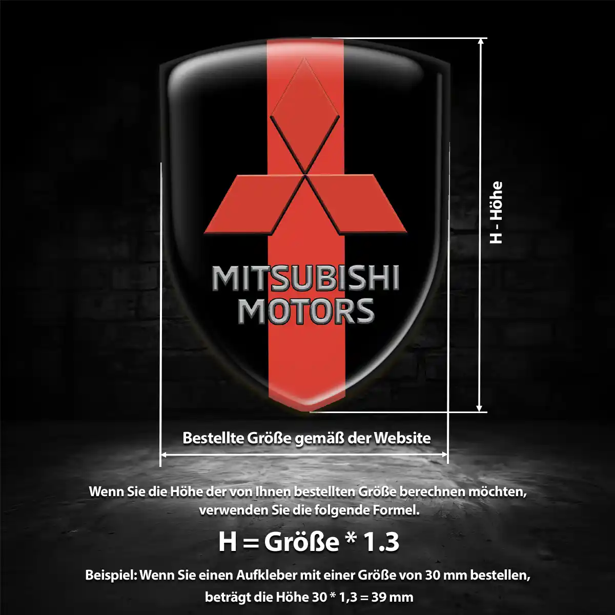 Mitsubishi Aufkleber Emblem Wappen Stilvolles Design