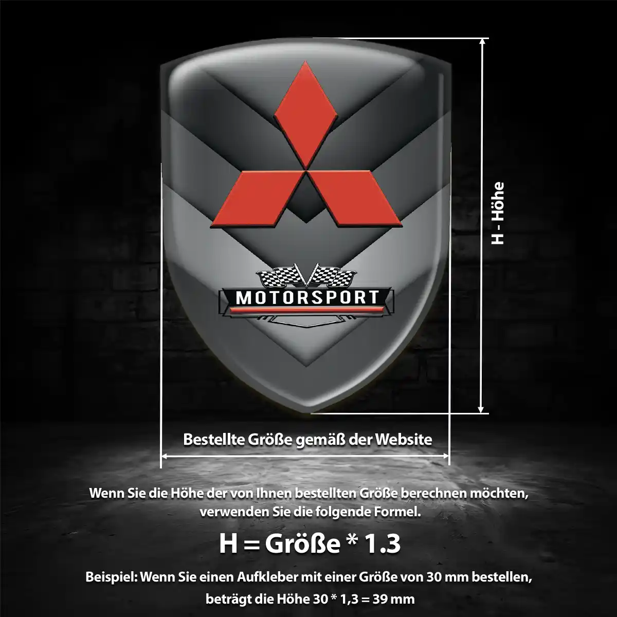 Mitsubishi Aufkleber Embleme Silikon Auto Exterieurdesign