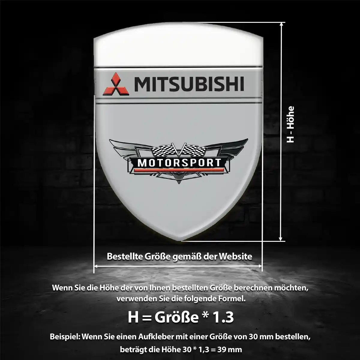 Mitsubishi Aufkleber Embleme Silikon Auto Hochwertiges Harz