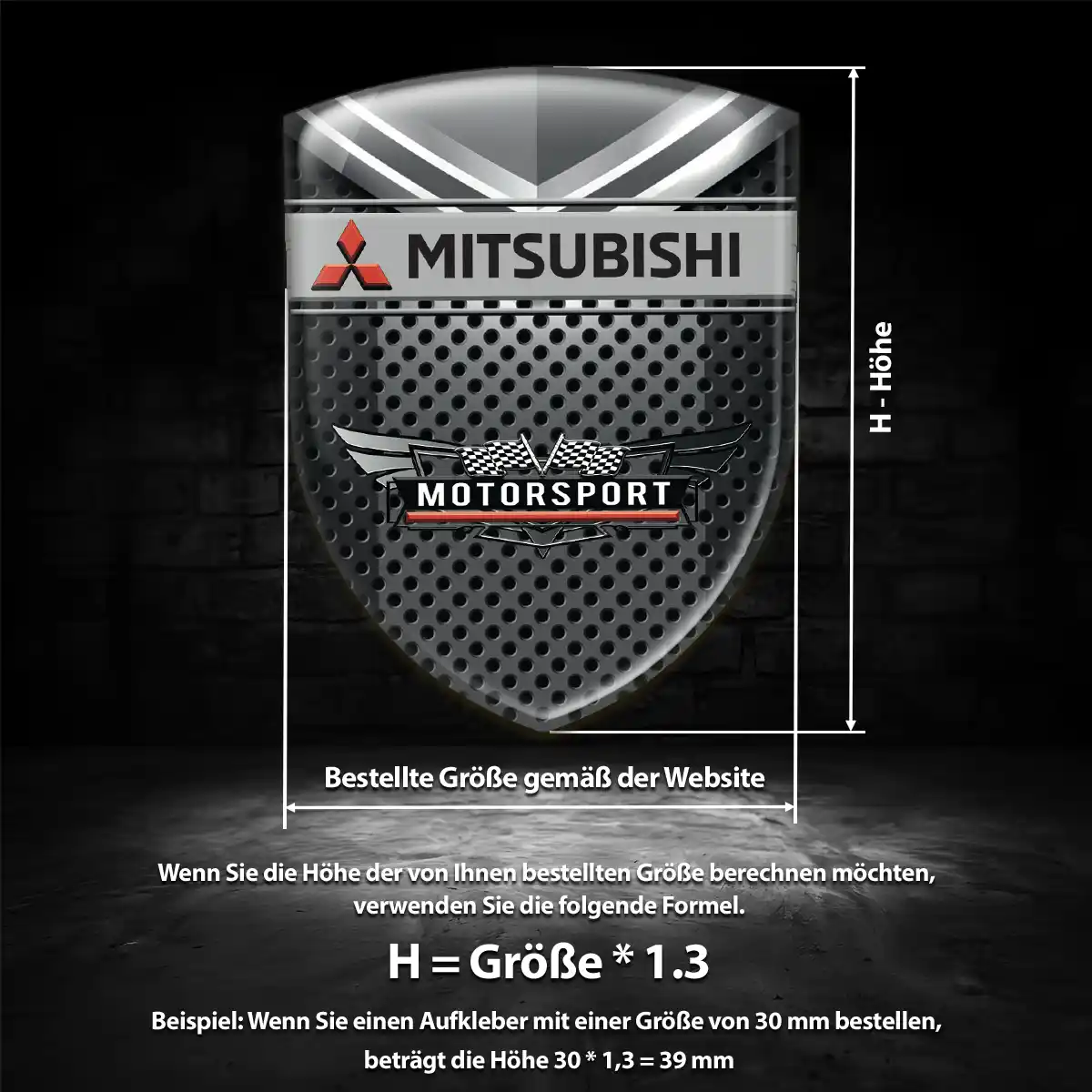 Mitsubishi Aufkleber Embleme Silikon Auto Premiumqualität