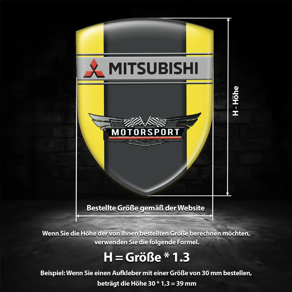 Mitsubishi Aufkleber Embleme Silikon Exterieurdesign