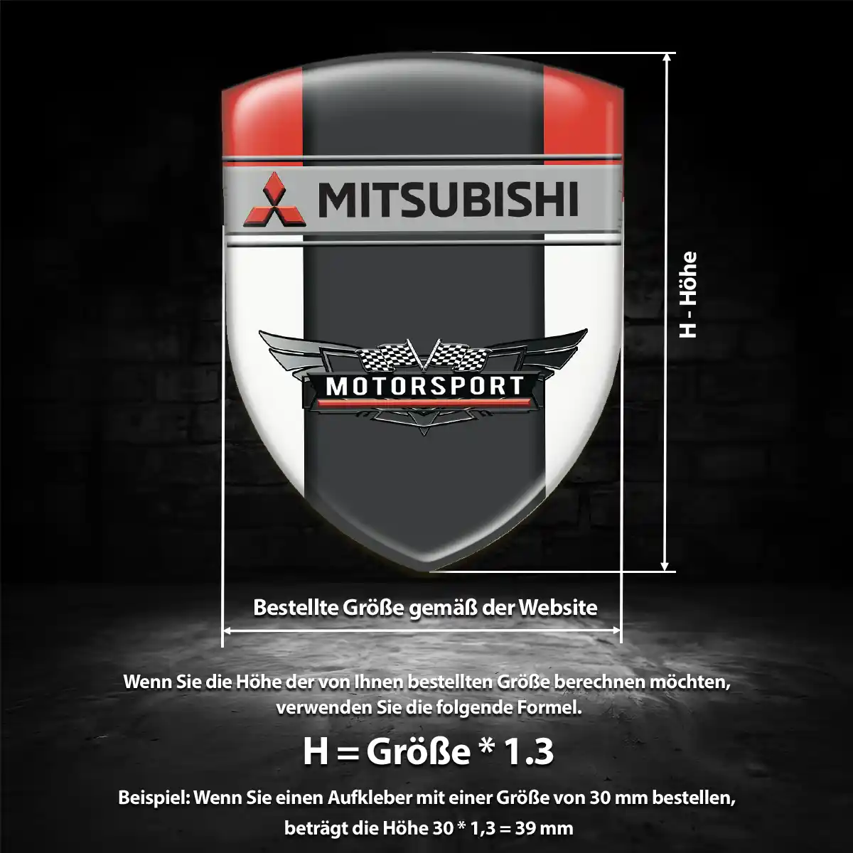 Mitsubishi Aufkleber Embleme Silikon Luxus-Edition