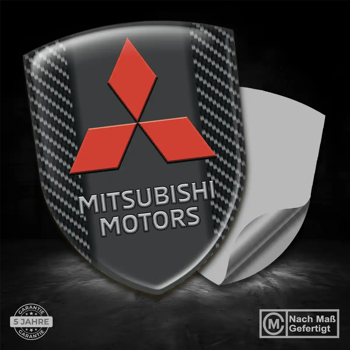 Mitsubishi Aufkleber Embleme Silikon Premium-Edition