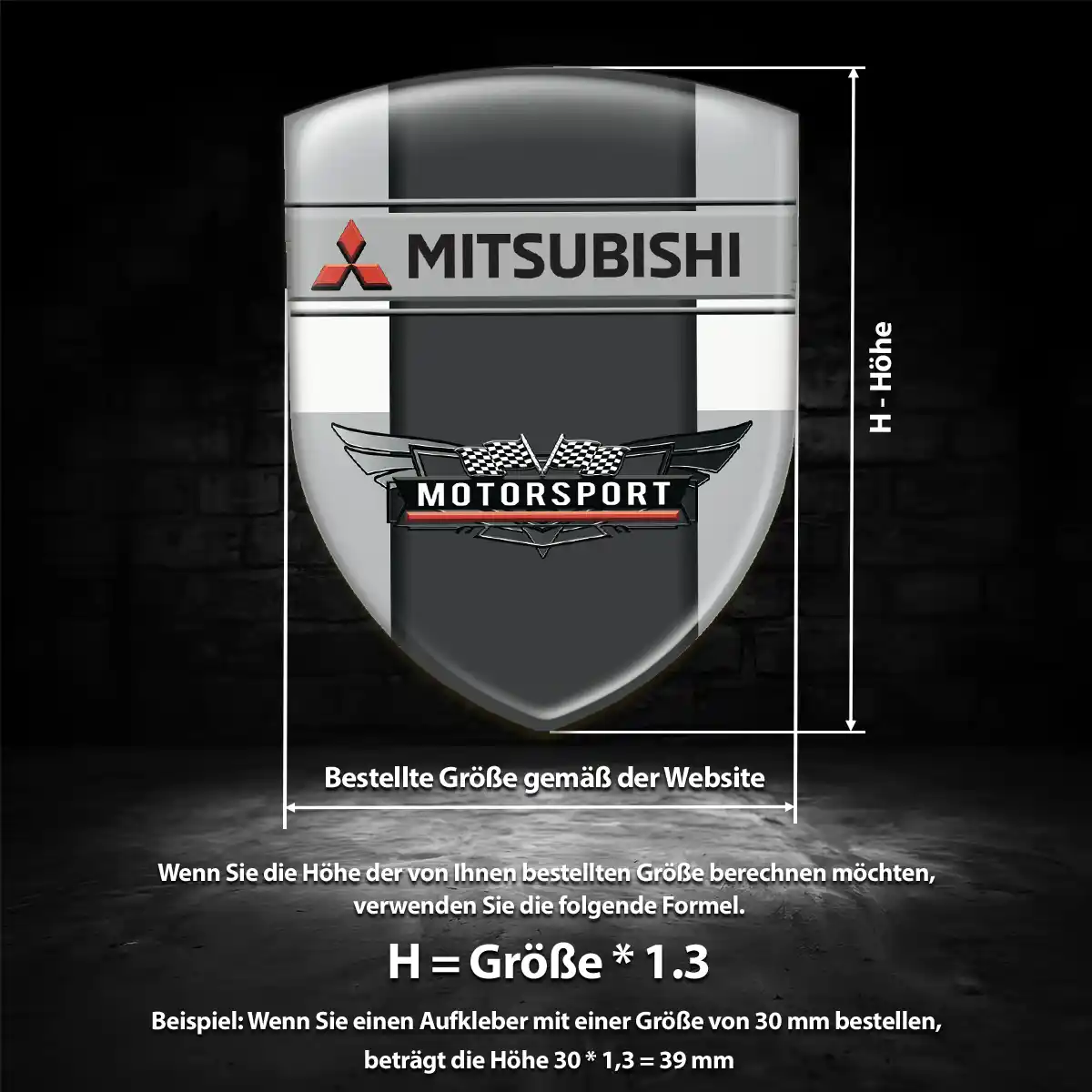 Mitsubishi Aufkleber Embleme Silikon Stilvolles Design