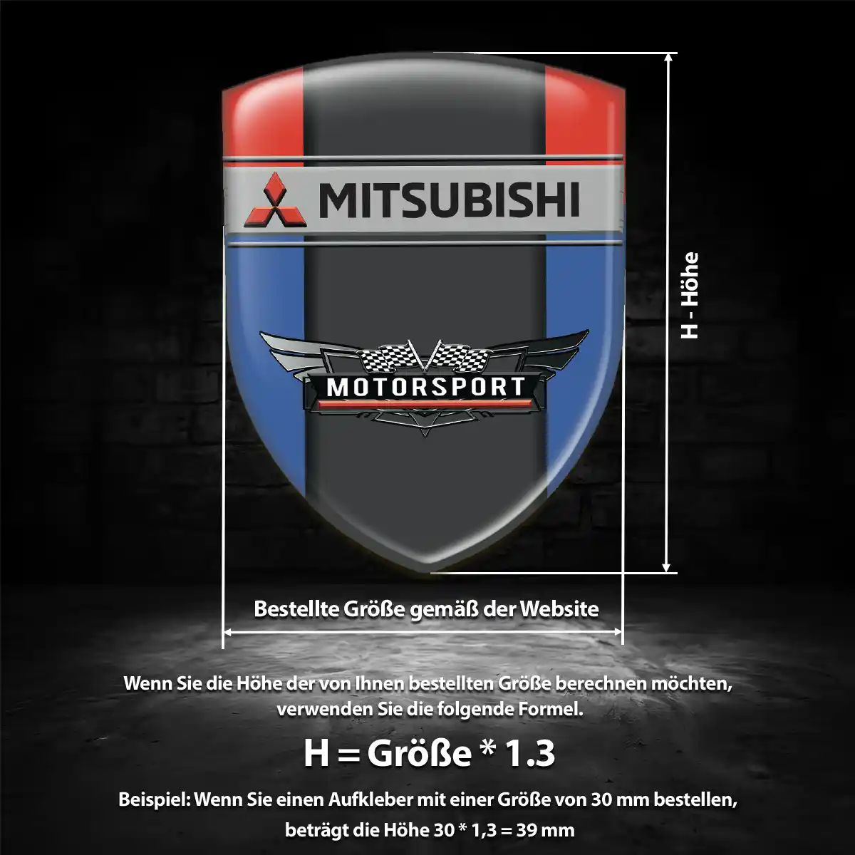 Mitsubishi Aufkleber Interieurdesign