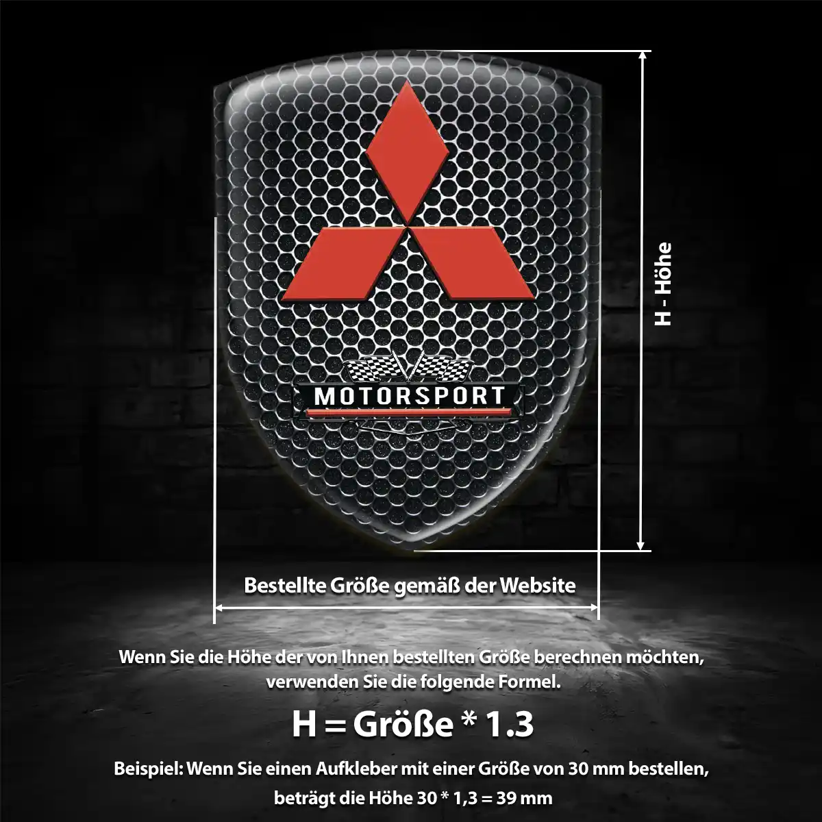 Mitsubishi Aufkleber Silikon Embleme Auto Exterieurdesign