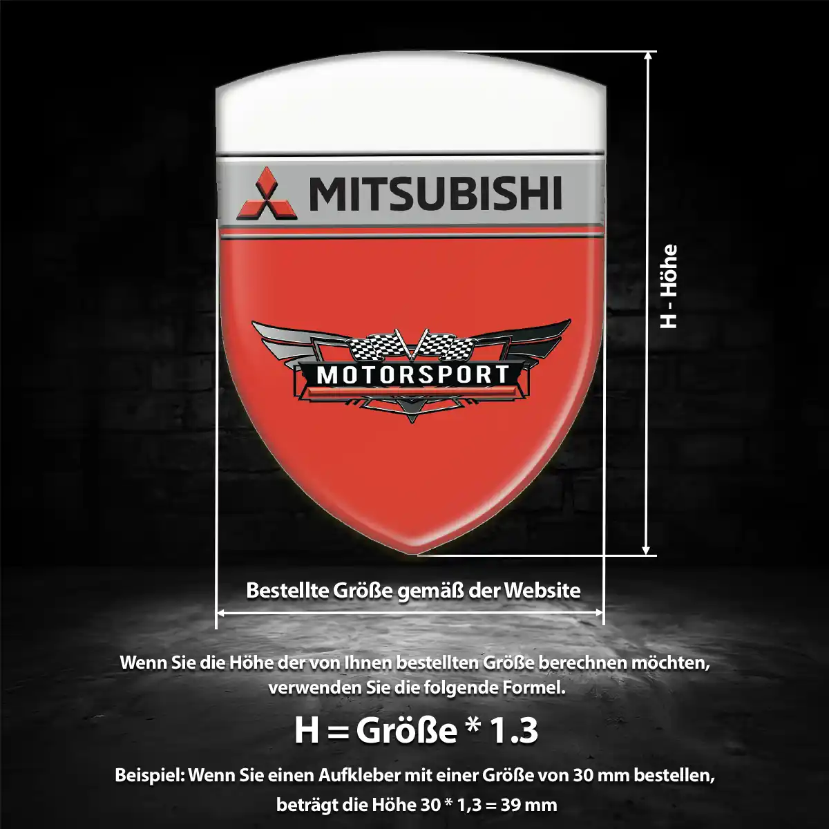 Mitsubishi Aufkleber Silikon Embleme Auto Hohe Qualität
