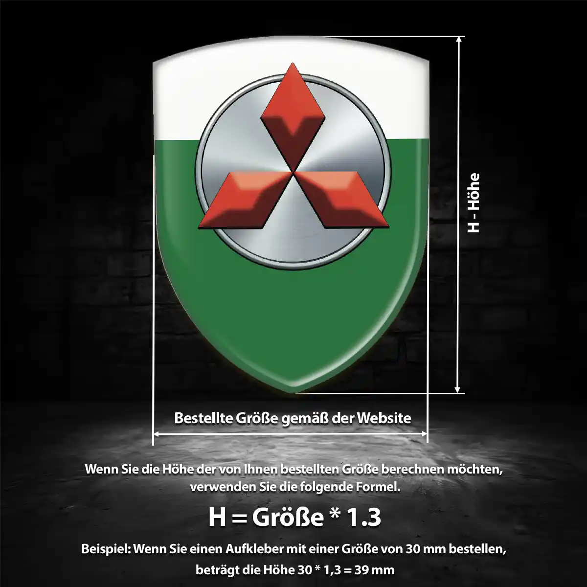 Mitsubishi Aufkleber Silikon Embleme Auto Interieurdesign