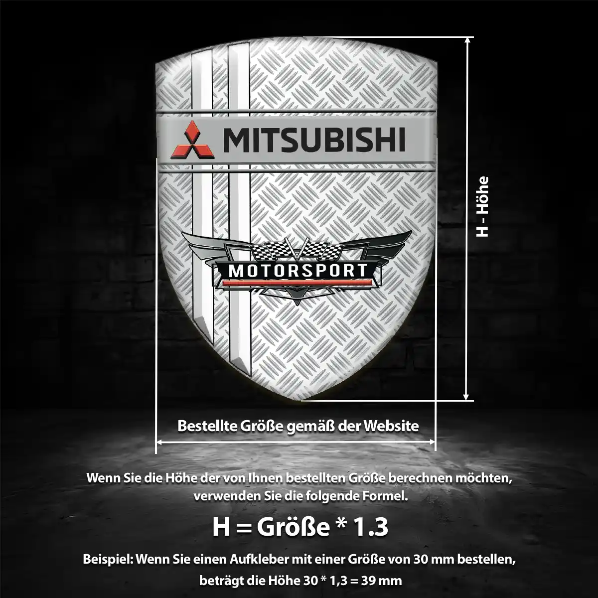 Mitsubishi Aufkleber Silikon Embleme Auto Limitierte Auflage