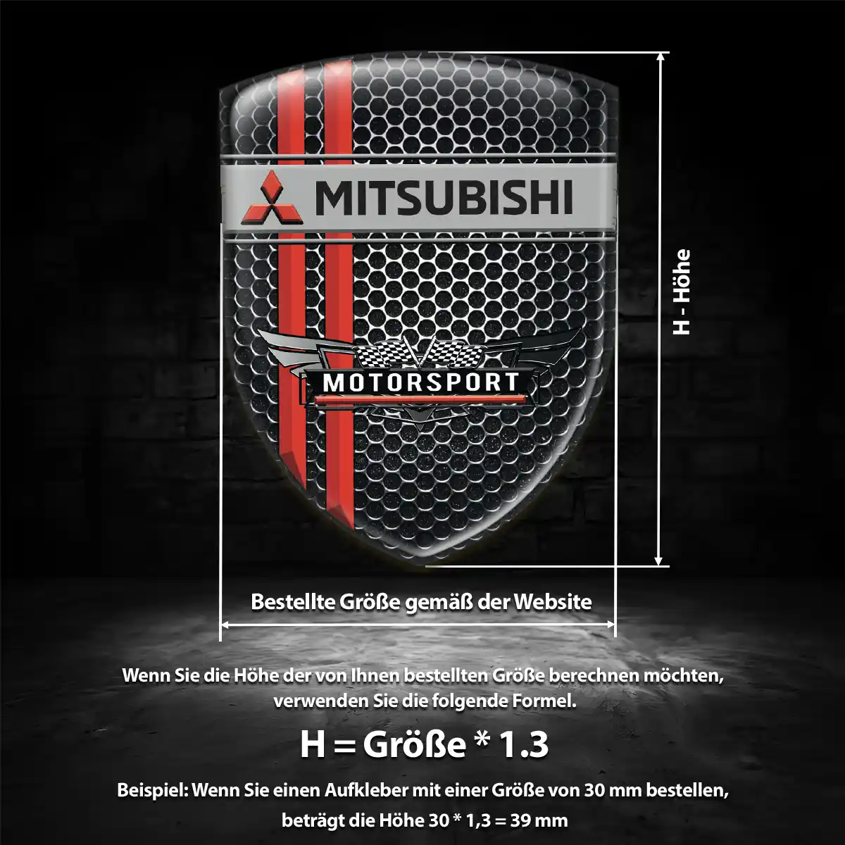 Mitsubishi Aufkleber Silikon Embleme Exterieurdesign