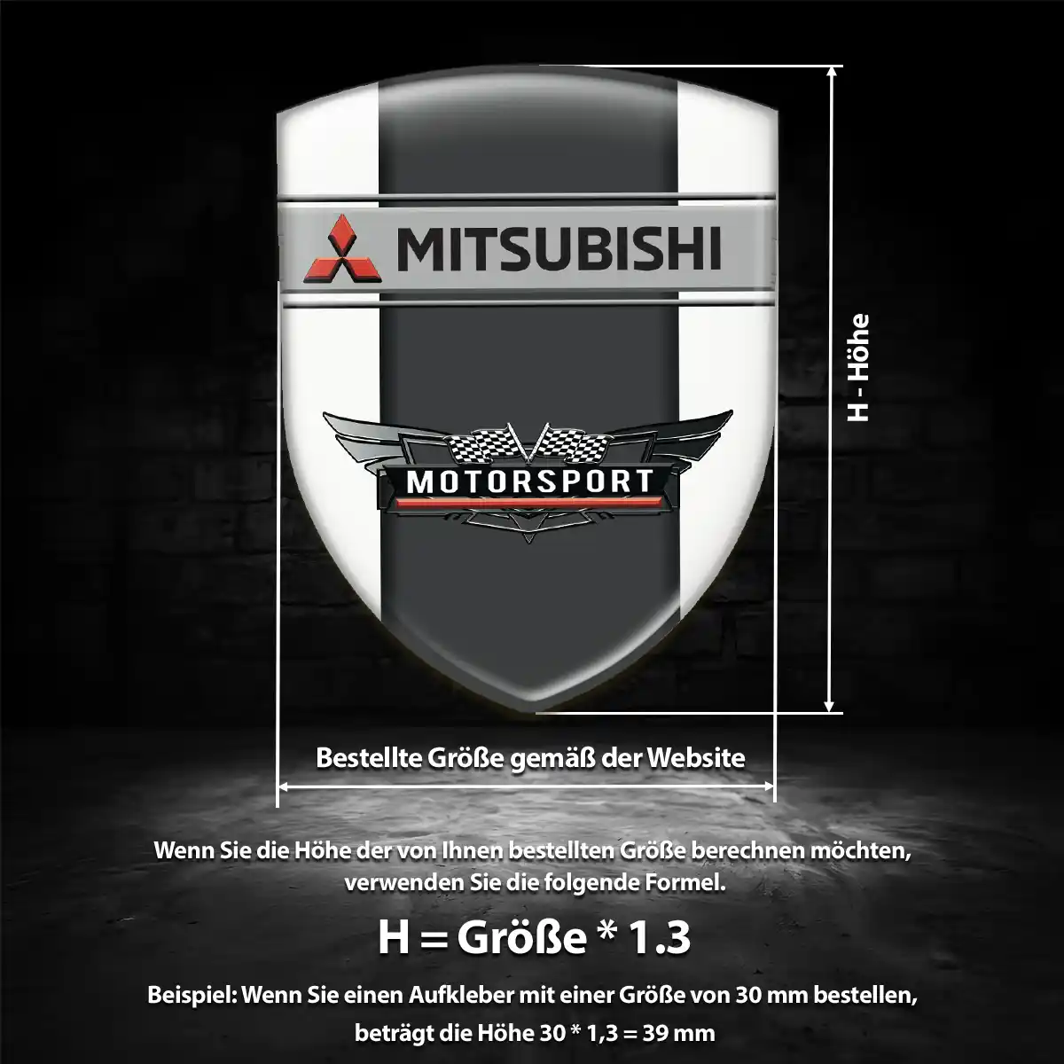 Mitsubishi Aufkleber Wappen Auto Interieurdesign