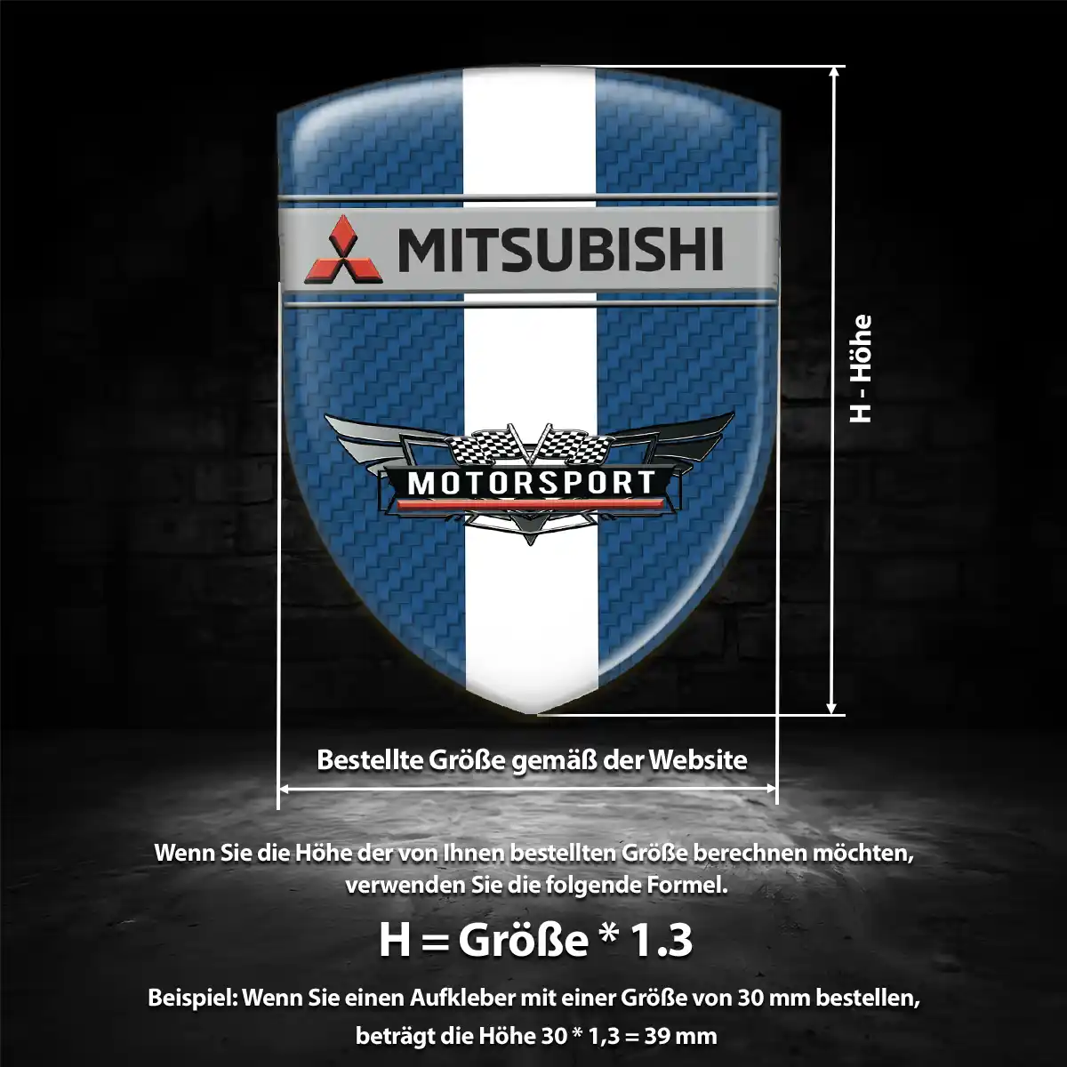 Mitsubishi Aufkleber Wappen Auto Premiumqualität