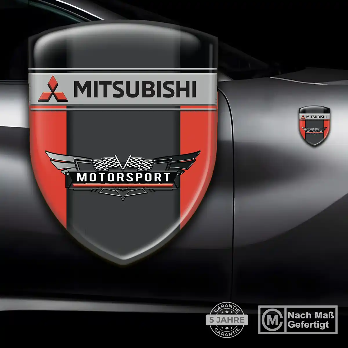 Mitsubishi Aufkleber Wappen Emblem Auto Hochwertiges Harz