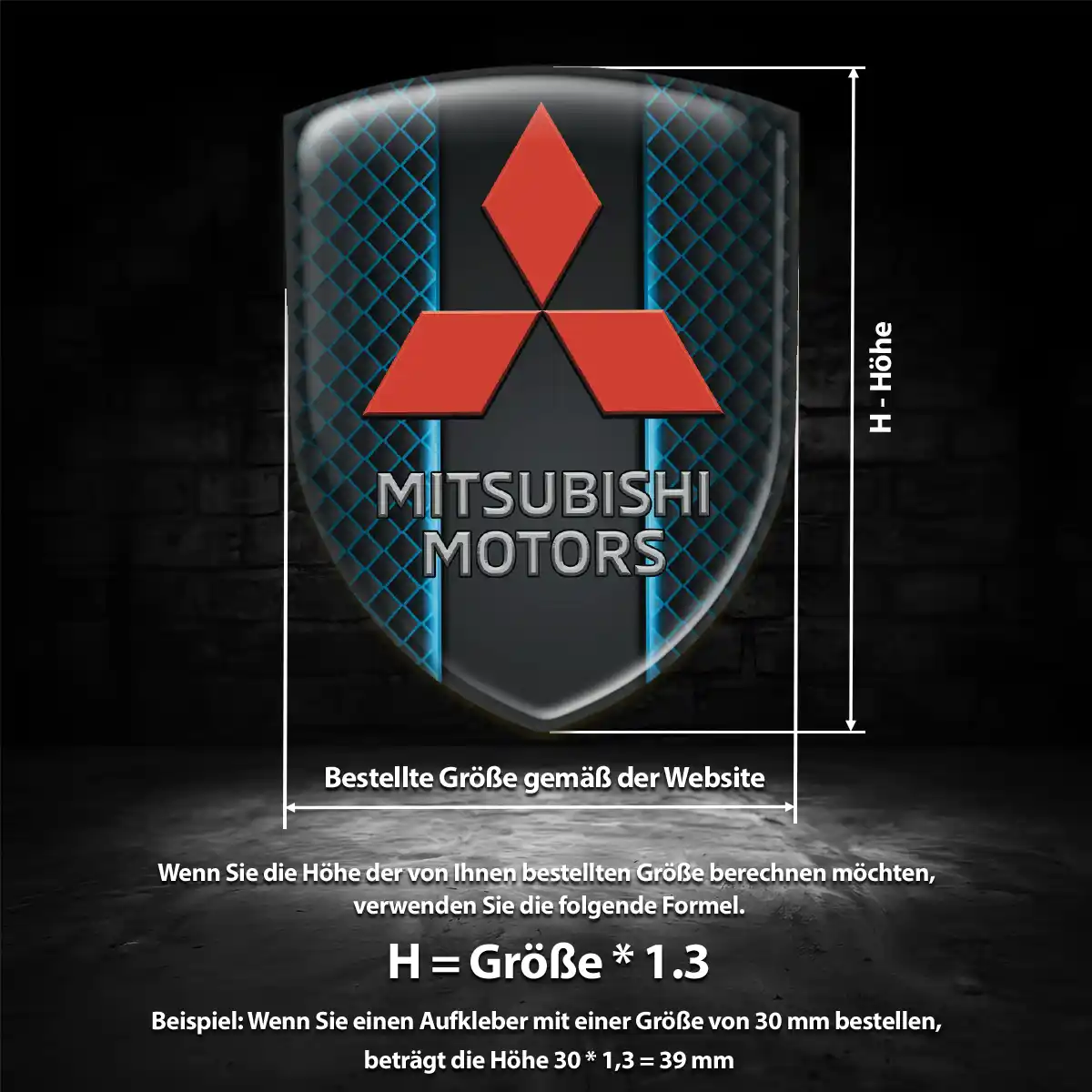 Mitsubishi Aufkleber Wappen Emblem Auto Hohe Qualität