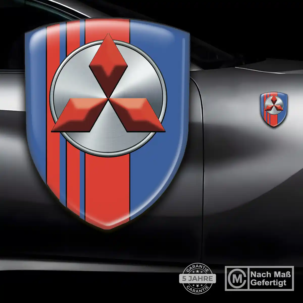 Mitsubishi Aufkleber Wappen Emblem Auto Interieurdesign