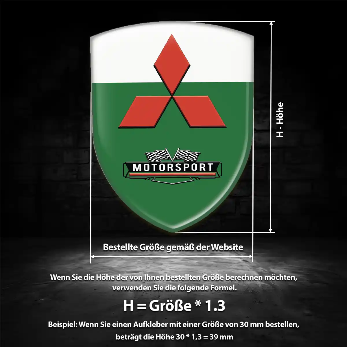 Mitsubishi Aufkleber Wappen Emblem Auto Luxus-Edition