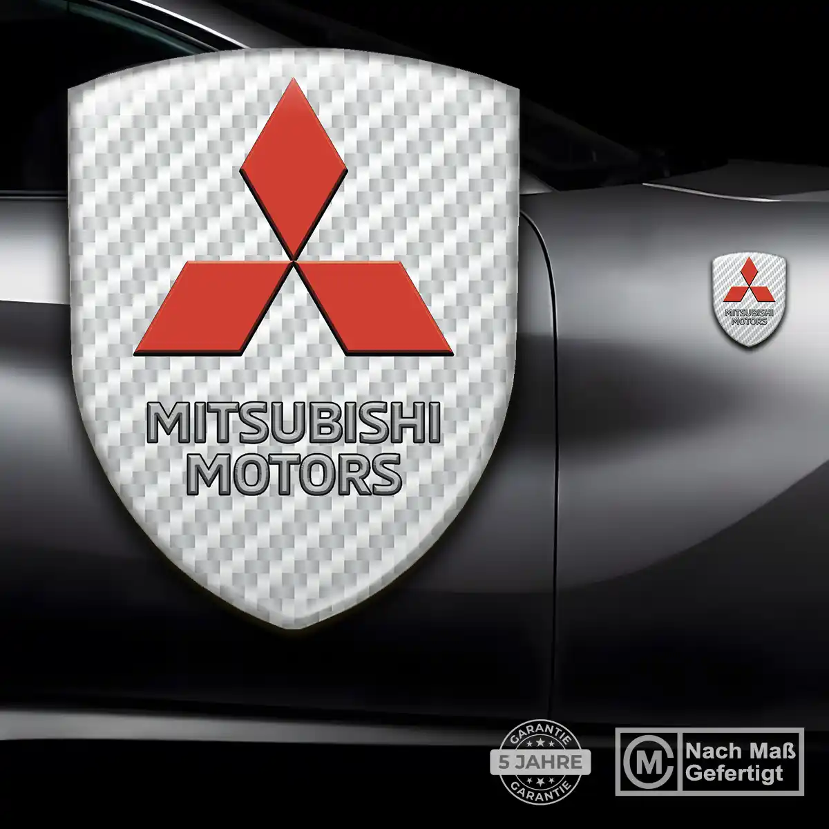 Mitsubishi Aufkleber Wappen Emblem Exterieurdesign