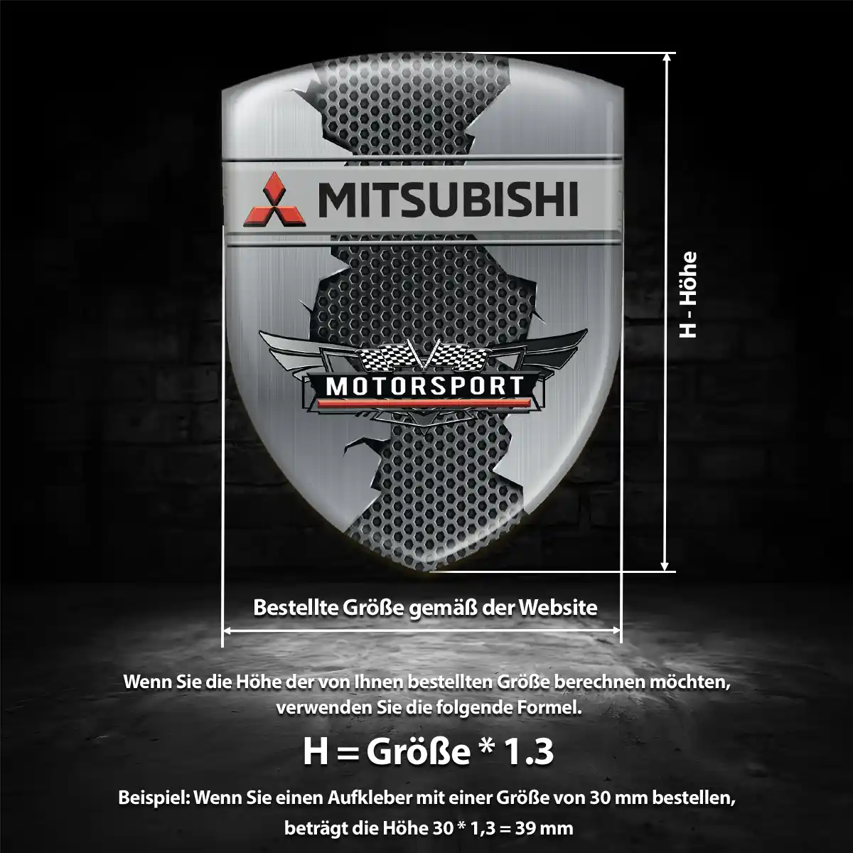 Mitsubishi Aufkleber Wappen Emblem Limitierte Auflage