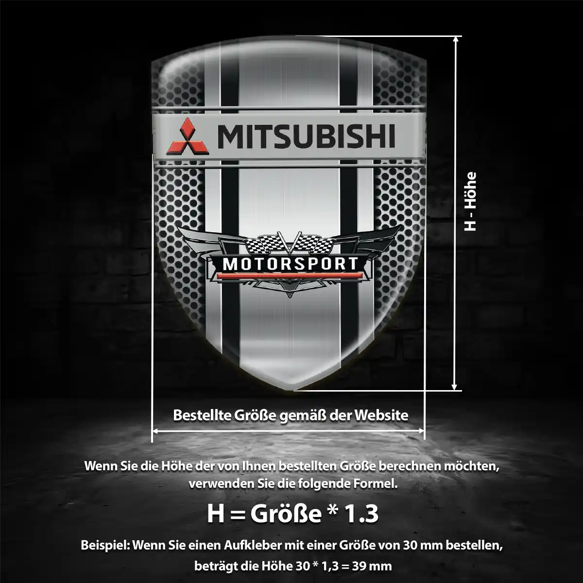 Mitsubishi Aufkleber Wappen Emblem Stilvolles Design