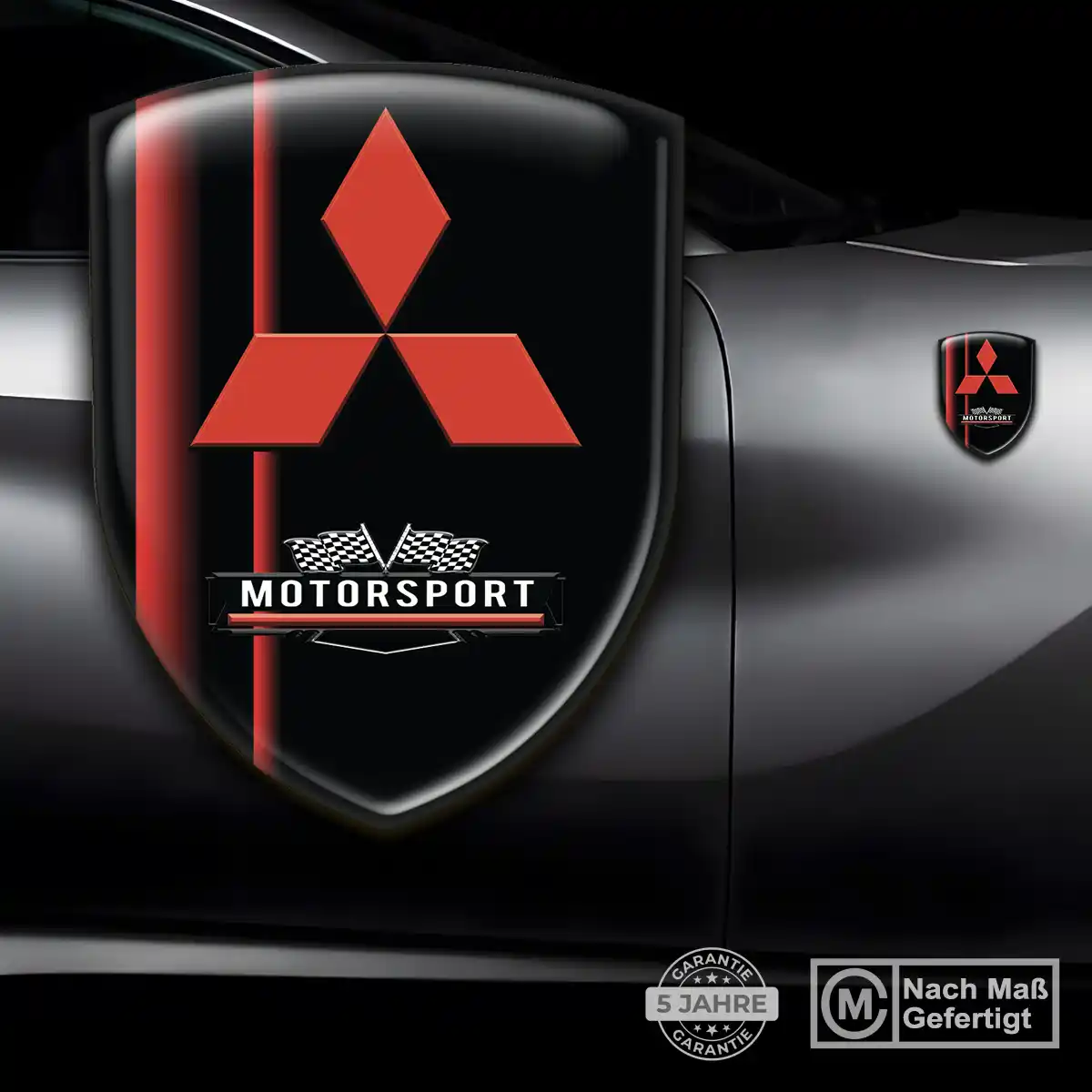 Mitsubishi Aufkleber Wappen Exterieurdesign