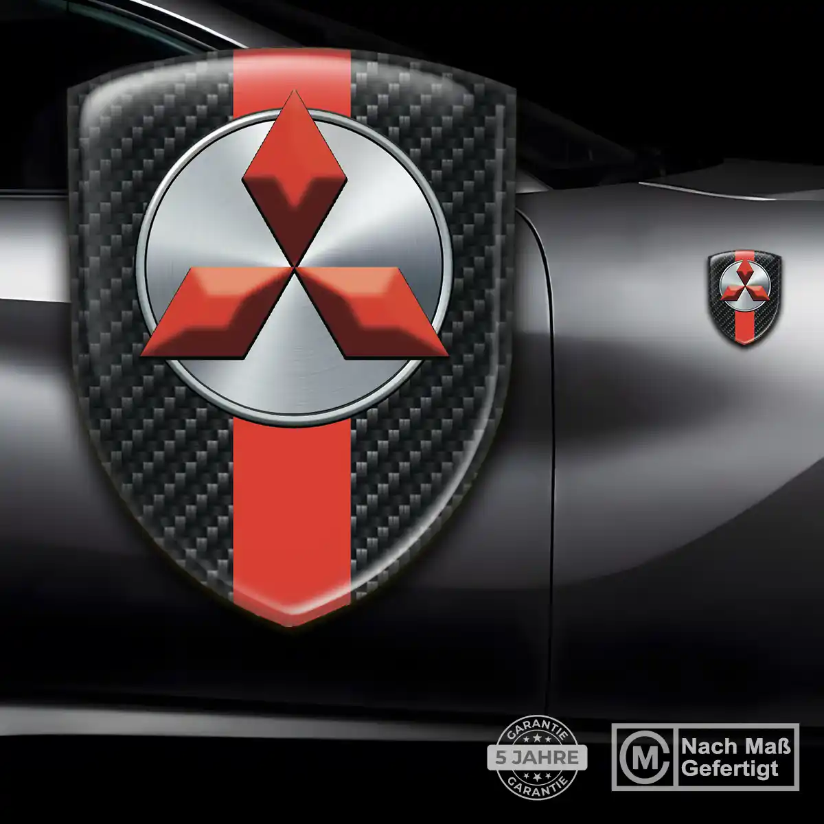Mitsubishi Aufkleber Wappen Interieurdesign