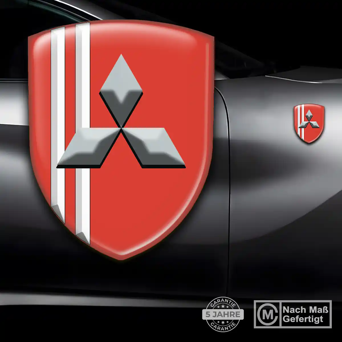 Mitsubishi Aufkleber Wappen Stilvolles Design
